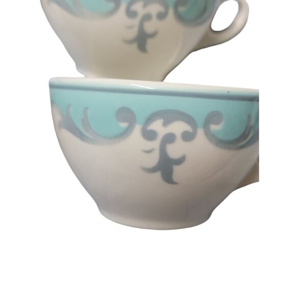 Jackson China Custom Teacups Rod Stewart Auld Lang Syne Lyric Set of 4 Rare Find - Picture 2 of 14